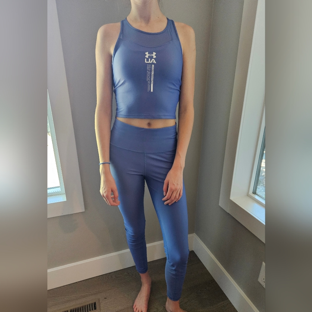 Bubdle 3/$40. Under Armour Purple Tank Top and Leggings Set
